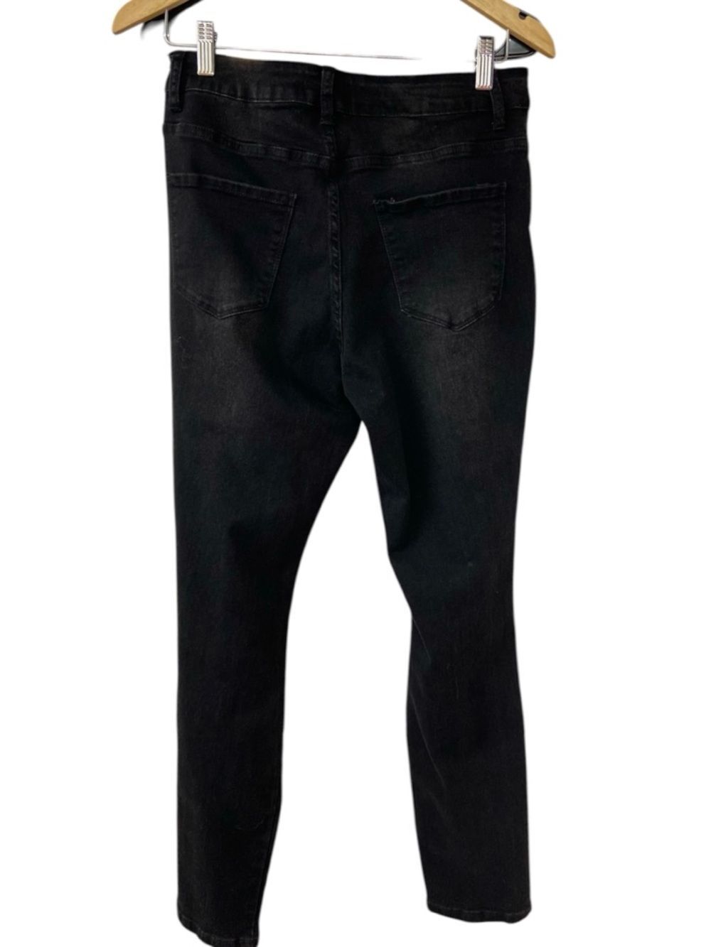 Swank A Posh Black Distressed Skinny Jeans Size Juniors 11 - Picture 2 of 9